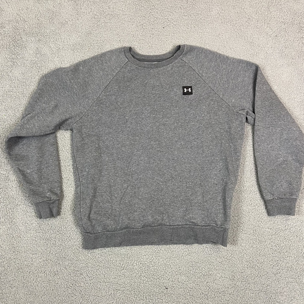 Under Armour Mens ColdGear Rival Fleece Sweatshirt Gray 1357096‎ Medium